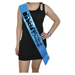 Szarfa NIEBIESKA Ślub Najlepsza Babcia Pana Młodego